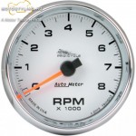 AUTO METER 2 5/8"8K RPM TACH WHT kép