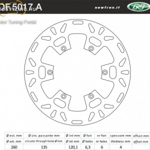 Féktárcsa DF.5017 A kép