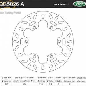 Féktárcsa DF.5026 A kép