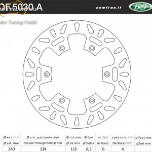 Féktárcsa DF.5030 A kép