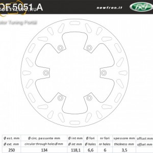 Féktárcsa DF.5051 A kép