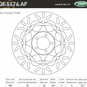 Féktárcsa DF.5174 AF kép