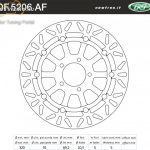 Féktárcsa DF.5206 AF kép