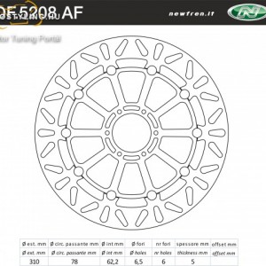 Féktárcsa DF.5208 AF kép