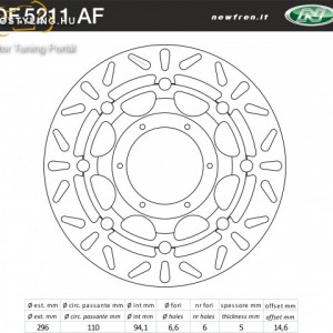 Féktárcsa DF.5211 AF kép
