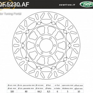 Féktárcsa DF.5230 AF kép