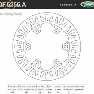 Féktárcsa DF.5255 A kép