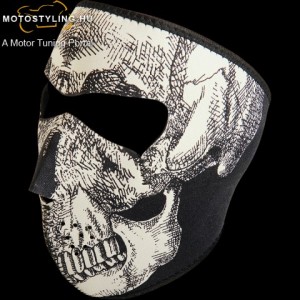 Foszforeszkáló Dark Skull arcmaszk kép