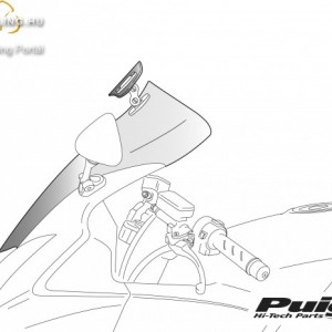 Túra plexi plusz légterelővel,Puig Yamaha XJ6 DIVERSION (2009-2015) kép